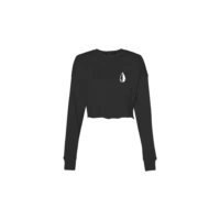 Black L/S Crop Fleece