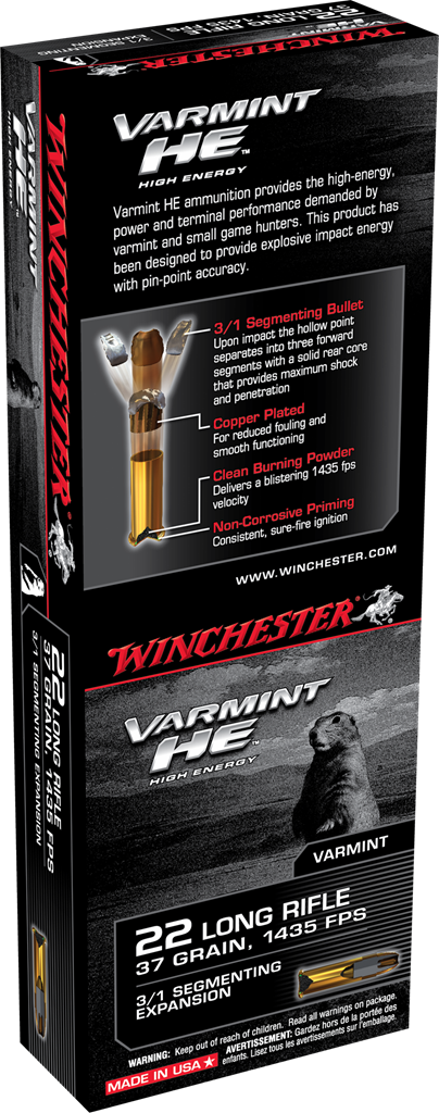 22 Long Rifle, 37 Grain, Varmint HE - Image 3