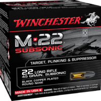 22 Long Rifle, 45 Grain, M22 Subsonic